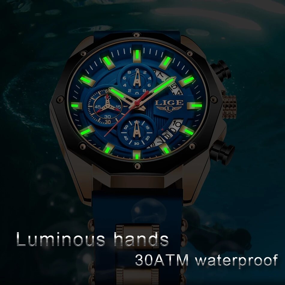 LIGE Fashion Men Watches Top B - Luxury Watch Magazine recension och pris