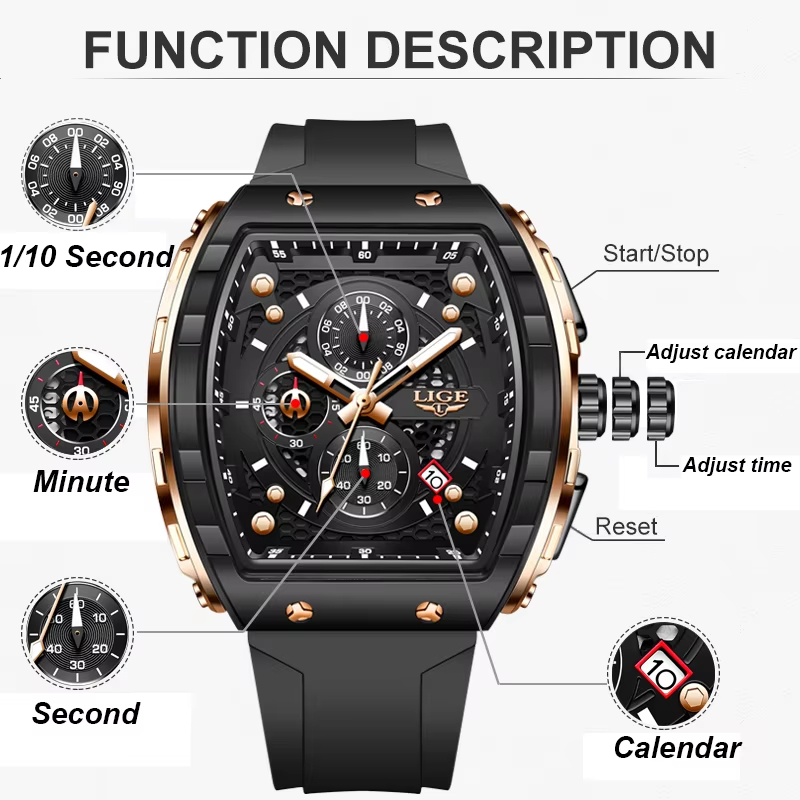 LIGE Top Brand Luxury Men Watc - Luxury Watch Magazine recension och pris