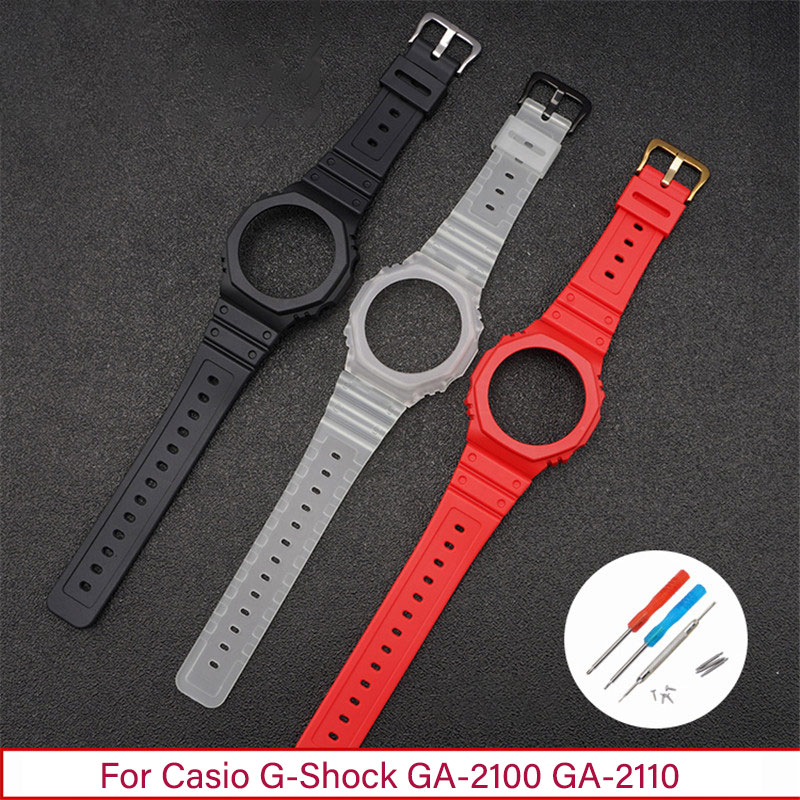 Resin Strap + Case For Casio G - Casio Watch G-Shock Ga-2100 recension och pris